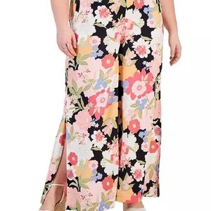 Jessica Simpson Women’s Shaye pul-on Palooza Pants size 1X Wide-leg Boho floral